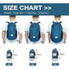 4Monster Faltbarer Rucksack Ultra Leicht, Unisex Tagesrucksack Outdoor, Wasserdichter Wanderrucksack für Camping Wandern Reis