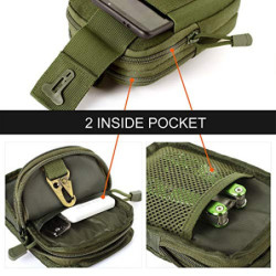 Unigear Taktische Hüfttaschen Herren, mit Aluminiumkarabiner, Gürteltasche Bauchtasche Handytasche Molle Tasche Multifunktion