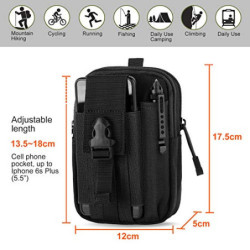 Unigear Taktische Hüfttaschen Herren, mit Aluminiumkarabiner, Gürteltasche Bauchtasche Handytasche Molle Tasche Multifunktion