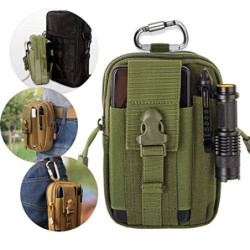 Unigear Taktische Hüfttaschen Herren, mit Aluminiumkarabiner, Gürteltasche Bauchtasche Handytasche Molle Tasche Multifunktion