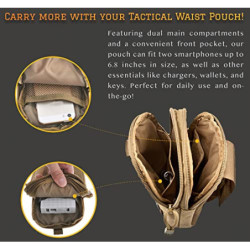 PISCORUSH Taktische Hüfttaschen, MOLLE EDC Hüfttasche Outdoor Gürteltasche Bauchtasche Handytasche Tragetasche für Smartphone