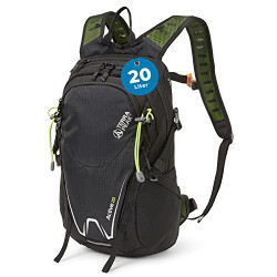 Terra Peak Wanderrucksack 20L Damen Herren Active 20 Erwachsene schwarz klein - Trekking-Rucksack ergonomisch - Outdoor Daypa