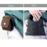 Tasche für Futtersuche Zusammenklappbar für Wandern, Faltbare Canvas Bushcraft-Tasche aus Leder und Leinwand mit Kordelzug fü