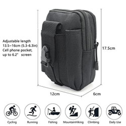 Long Keeper Hüfttasche Taktisch EDC Pouch, Nylon Gürteltasche Taktisch Molle Tasche Handy Handytasche Outdoor Beutel für Camp