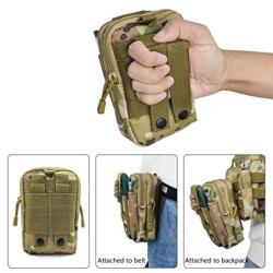 Long Keeper Hüfttasche Taktisch EDC Pouch, Nylon Gürteltasche Taktisch Molle Tasche Handy Handytasche Outdoor Beutel für Camp