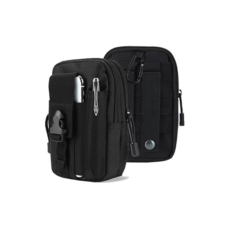 Gürteltasche Herren für alle Handys-2er Pack Gürteltasche aus Nylon, Handytasche mit Karabiner, Taktische Hüfttaschen,Surviva