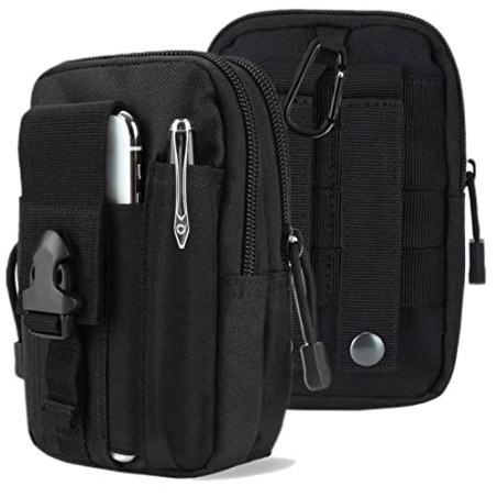 Gürteltasche Herren für alle Handys-2er Pack Gürteltasche aus Nylon, Handytasche mit Karabiner, Taktische Hüfttaschen,Surviva