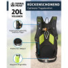 Terra Peak Wanderrucksack 20L Damen Herren Active 20 Erwachsene schwarz klein - Trekking-Rucksack ergonomisch - Outdoor Daypa