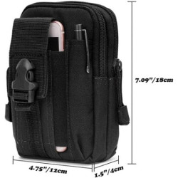 Gürteltasche Herren für alle Handys-2er Pack Gürteltasche aus Nylon, Handytasche mit Karabiner, Taktische Hüfttaschen,Surviva