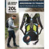 Terra Peak Wanderrucksack 20L Damen Herren Active 20 Erwachsene schwarz klein - Trekking-Rucksack ergonomisch - Outdoor Daypa