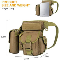 Flintronic Taktisch Beintasche Drop Beinbeutel, Mehrzweck Wasserdicht Outdoor Militär Beinbeutel Molle Hüfttasche mit Wasserf
