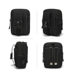 HOUSON Taktische Hüfttasche, Molle Gürteltasche Handytasche Beutel Geldbörse Für Outdoor, Wandern, Camping, Jagd, Reisen Schw