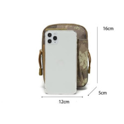 HOUSON Taktische Hüfttasche, Molle Gürteltasche Handytasche Beutel Geldbörse Für Outdoor, Wandern, Camping, Jagd, Reisen Schw