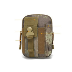 HOUSON Taktische Hüfttasche, Molle Gürteltasche Handytasche Beutel Geldbörse Für Outdoor, Wandern, Camping, Jagd, Reisen Schw