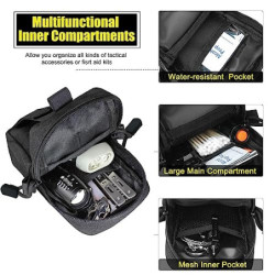 Tactical EDC Tasche, Molle Multifunktionale kleine Tasche, Gadget Organizer Handy-Halter Gürteltasche, Camping Wandern Radfah
