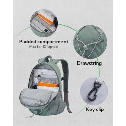 WATERFLY Rucksack Klein Wanderrucksack 12L: Leicht Tagesrucksack Mini Sport Backpack Outdoor Daypack mit Abnehmbare Brustschn