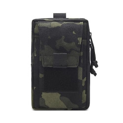 Huntvp Taktische Handytasche für max. 6,7" Smartphone, 1000D Nylon MOLLE Handyhalter Militär Zusatztasche für Rucksack, Hüftt