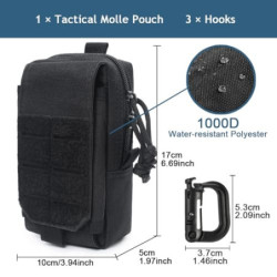 MUCHER Tactical EDC Tasche Taktische Hüfttaschen Militär Kompakt MOLLE Multifunktionale kleine EDC Handytasche Gürteltasche B