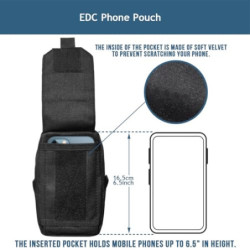 MUCHER Tactical EDC Tasche Taktische Hüfttaschen Militär Kompakt MOLLE Multifunktionale kleine EDC Handytasche Gürteltasche B