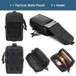 MUCHER Tactical EDC Tasche Taktische Hüfttaschen Militär Kompakt MOLLE Multifunktionale kleine EDC Handytasche Gürteltasche B