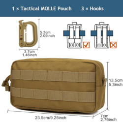 MUCHER Molle Tasche Taktische Hüfttaschen EDC Utility Bauchtasche Hüfttasche mit 3 Haken für Outdoor Wandern Jagdcamping Trai