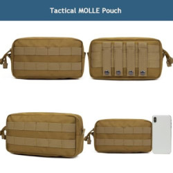MUCHER Molle Tasche Taktische Hüfttaschen EDC Utility Bauchtasche Hüfttasche mit 3 Haken für Outdoor Wandern Jagdcamping Trai