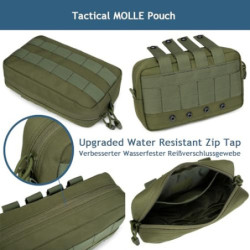 MUCHER Molle Tasche Taktische Hüfttaschen EDC Utility Bauchtasche Hüfttasche mit 3 Haken für Outdoor Wandern Jagdcamping Trai