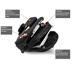 Taktischer Gürteltasche Herren,Leskyair Gürteltasche Herren Arbeit Multifunktional Bauchtasche für Camping Wandern Radfahren 
