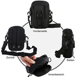 GAOHUI GüRteltasche Herren mit Verstellbarem Schultergurt, Handy GüRteltasche, Taktische Tasche Bauchtasche für Camping, Wand