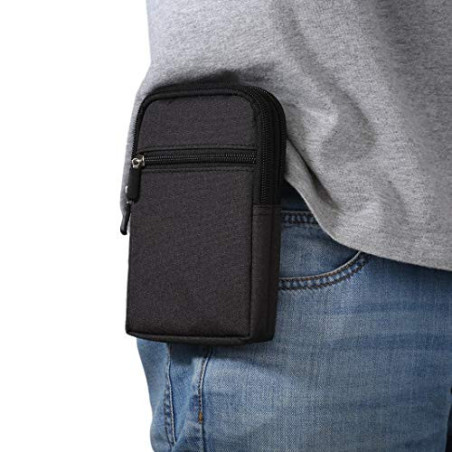 Moteen Moteen Handy-Gürtelclip-Halter, kleine praktische multifunktionale Hüfttasche aus Leder, Handy-Geldbörse, Geldbörse, C