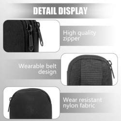 Mini Multifunktionale Gürteltasche Tasche Robuste Nylon Gürteltasche EDC Outdoor-Zubehör Für Camping Wandern Jagd Kompakte Au