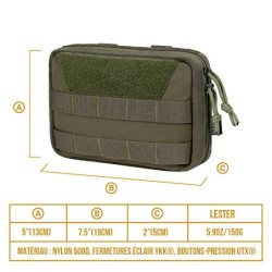 OneTigris EDC Tasche, Gürteltasche MOLLE Taktische Hüfttasche Wasserdicht Molletaschen für Camping Wandern Radfahren Klettern