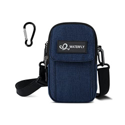 WATERFLY Bauchtasche Gürteltasche Hüfttaschen Handytasche: Kompakt Klein Multifunktional Gürtel Tasche mit Karabiner für Dame