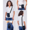 WATERFLY Bauchtasche Gürteltasche Hüfttaschen Handytasche: Kompakt Klein Multifunktional Gürtel Tasche mit Karabiner für Dame