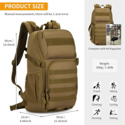 HUNTVP Militär Rucksack 25L Wanderrucksack Bundeswehr Tagesrucksack Taktischer Rucksack Wasserdicht MOLLE Trekkingrucksack An