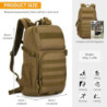 HUNTVP Militär Rucksack 25L Wanderrucksack Bundeswehr Tagesrucksack Taktischer Rucksack Wasserdicht MOLLE Trekkingrucksack An
