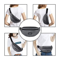 Bauchtasche Gürteltasche, MOCOCITO Hüfttasche für Damen und Herren, Brusttasche Groß Handytasche 120CM Gurt Verstellbarer für