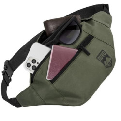 RUVO® Bauchtasche Herren und Damen | stylische Gürteltasche für maximalen Stauraum | 4 Fächer jeweils mit Reißverschluss | fü