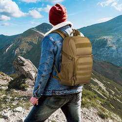 HUNTVP Militär Rucksack 25L Wanderrucksack Bundeswehr Tagesrucksack Taktischer Rucksack Wasserdicht MOLLE Trekkingrucksack An