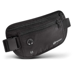 praxxim Die Bauchtasche zum Reisen - DIEBSTAHLSICHER mit RFID Schutz - Extra Flache Bauchtasche unter Kleidung tragbar - Hüft