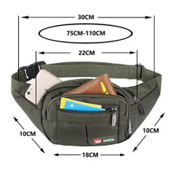 wasserdichte Bauchtasche Geeignet für Reise, Sport & alle Outdoor Aktivitäten, Hüfttasche für Damen und Herren, Bauchtasche W