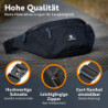 Bauchtasche Herren und Damen Schwarz Hüfttasche für Festival, Camping & Sport Unisex Wasserabweisende Gürteltasche für Reisen