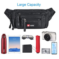 AirZyx wasserdichte Gürteltasche Bauchtasche Damen Herren Multifunktionale Hüfttasche mit Reißverschluss Geeignet für Reise W