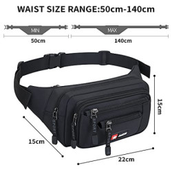 AirZyx wasserdichte Gürteltasche Bauchtasche Damen Herren Multifunktionale Hüfttasche mit Reißverschluss Geeignet für Reise W