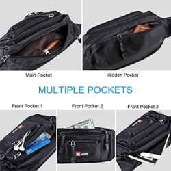 AirZyx wasserdichte Gürteltasche Bauchtasche Damen Herren Multifunktionale Hüfttasche mit Reißverschluss Geeignet für Reise W