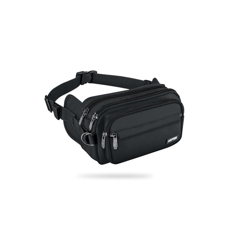 AGPTEK Bauchtasche für Herren und Damen, wasserdichte Gürteltasche mit 5 Einzelfächern, Hüfttaschen für Hundespaziergänge, Re AGPTEK Bauchtasche für Herren und Damen, wasserdichte Gürteltasche mit 5 Einzelfächern, Hüfttaschen für Hundespaziergänge, Re
