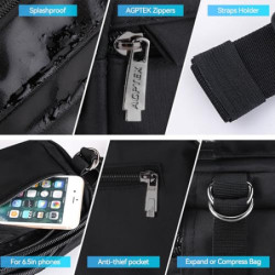 AGPTEK Bauchtasche für Herren und Damen, wasserdichte Gürteltasche mit 5 Einzelfächern, Hüfttaschen für Hundespaziergänge, Re