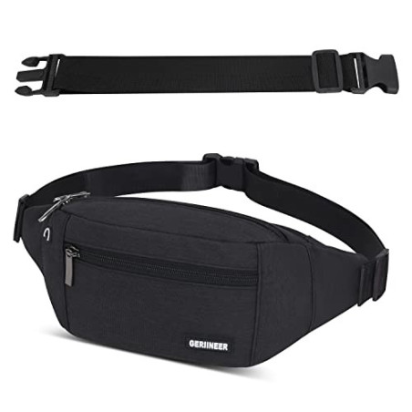 Bauchtasche Gürteltasche mit Einem 30 cm Verlängerten Gürtel Damen und Herren Bauchtasche Geeignet für Reise Sport Running un