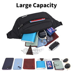 Bauchtasche Gürteltasche mit Einem 30 cm Verlängerten Gürtel Damen und Herren Bauchtasche Geeignet für Reise Sport Running un