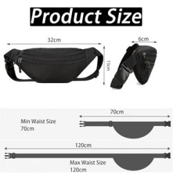 Bauchtasche, Bauchtasche Wasserdicht, Bauchtasche Schwarz, Mit Mehreren Taschen, Bauchtasche für Damen Und Herren, für Outdoo